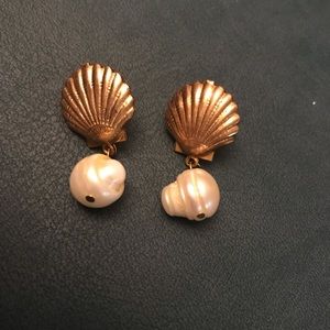 Real Pearl, 14k gold fill | Pearl & Shell Earrings